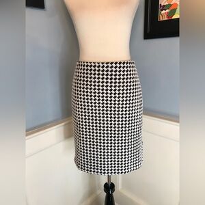 Philosophy Black and White Houndstooth Pencil Skirt Sz 12